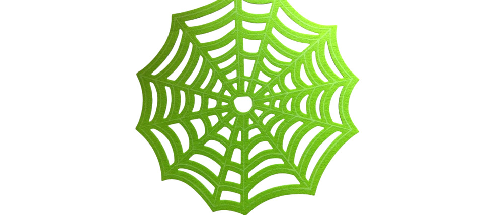 Halloween Spiderweb Charger Placemat Green, 15" - Hyde and EEK! Boutique, NWT